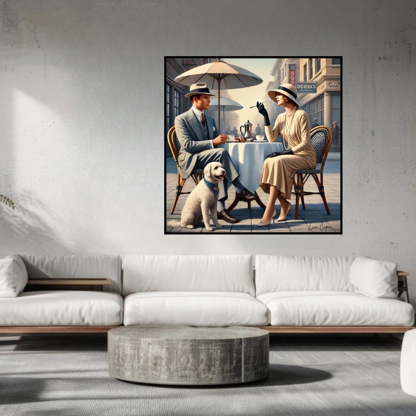 Café Society – by Luca Capea | 1920s New York Café Scene | Vintage Elegance Wall Art