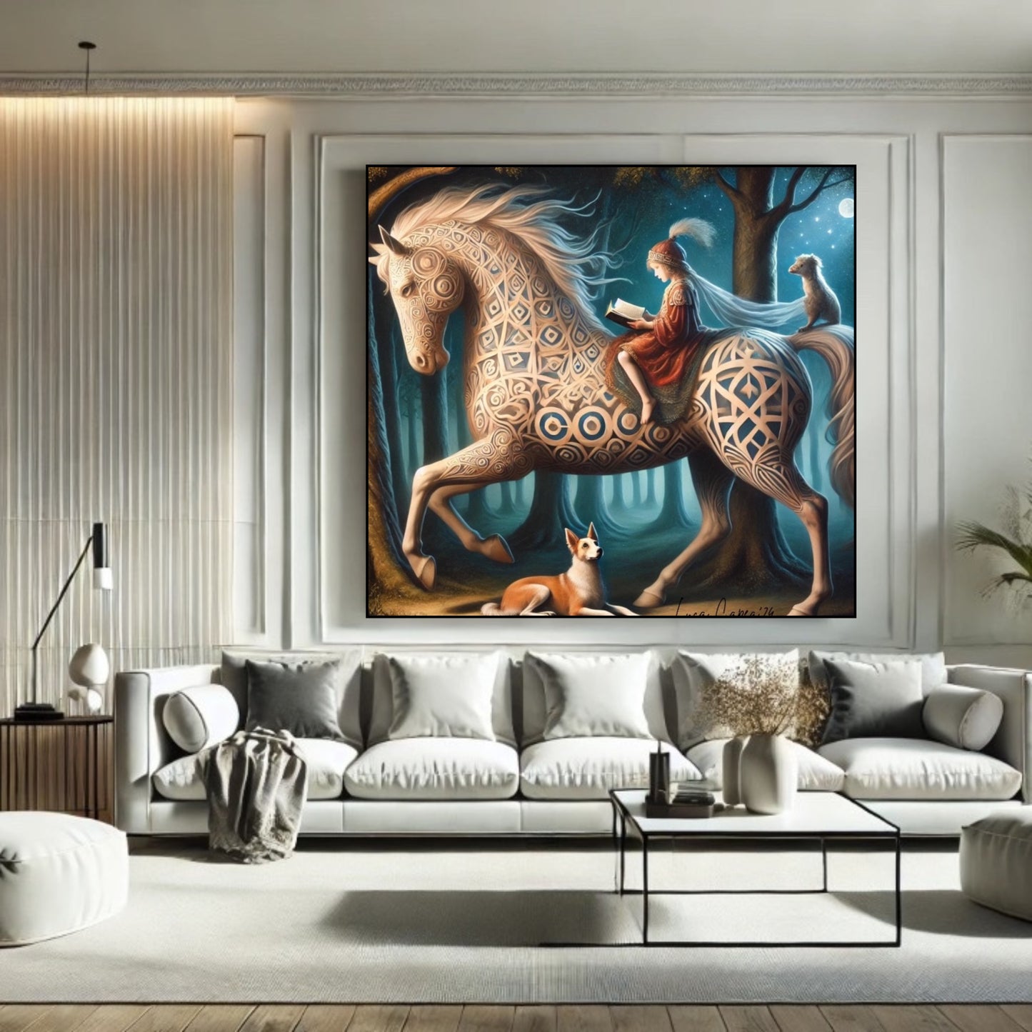 Celestial Journey – by Luca Capea | Fantasy Horse Art | Limited Edition Canvas Print