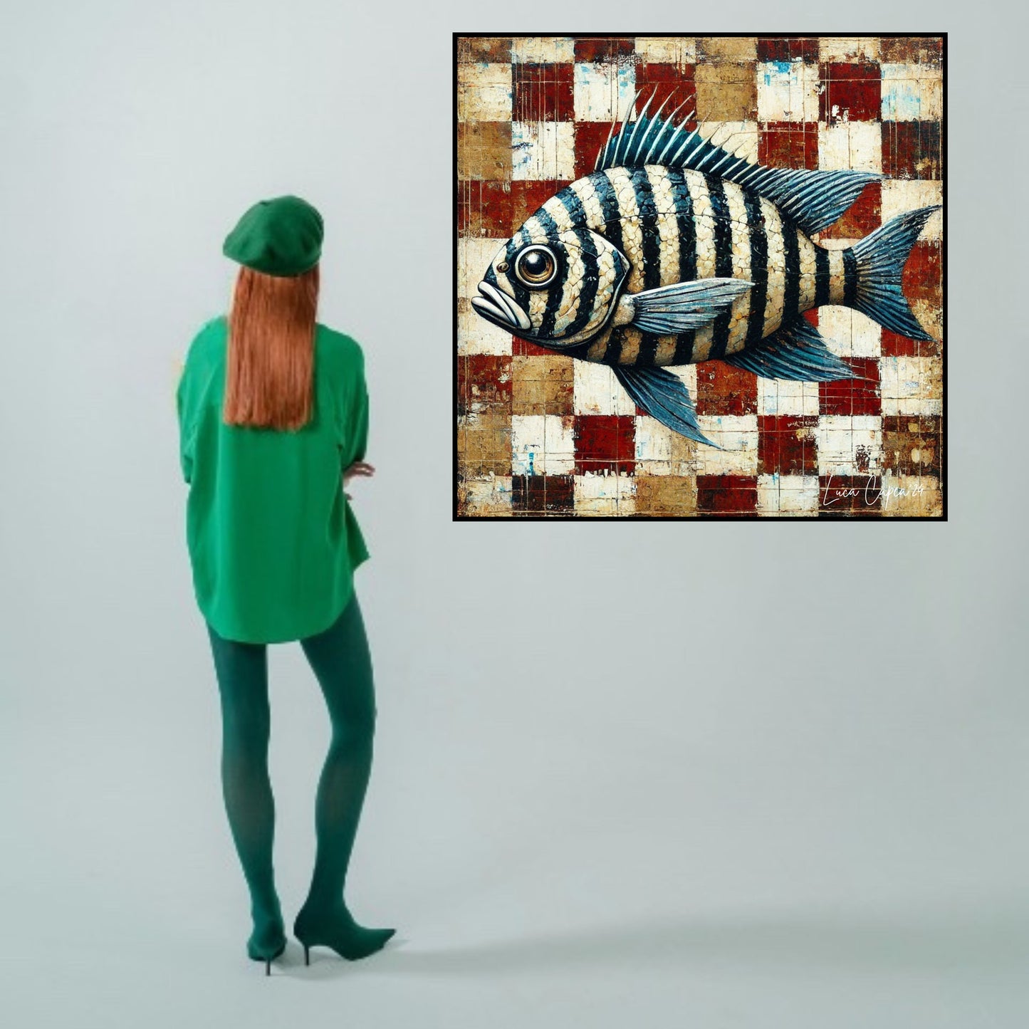 Striped Majesty – by Luca Capea | Textured Nautical Art | Limited Edition Canvas Print