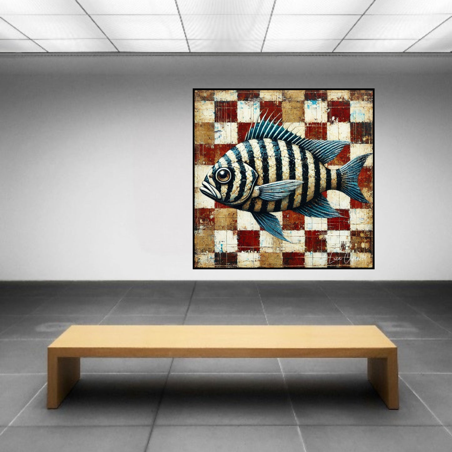 Striped Majesty – by Luca Capea | Textured Nautical Art | Limited Edition Canvas Print