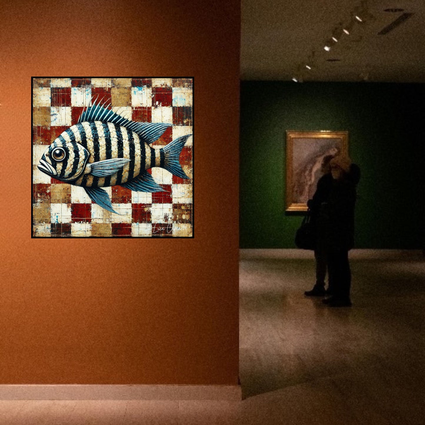 Striped Majesty – by Luca Capea | Textured Nautical Art | Limited Edition Canvas Print