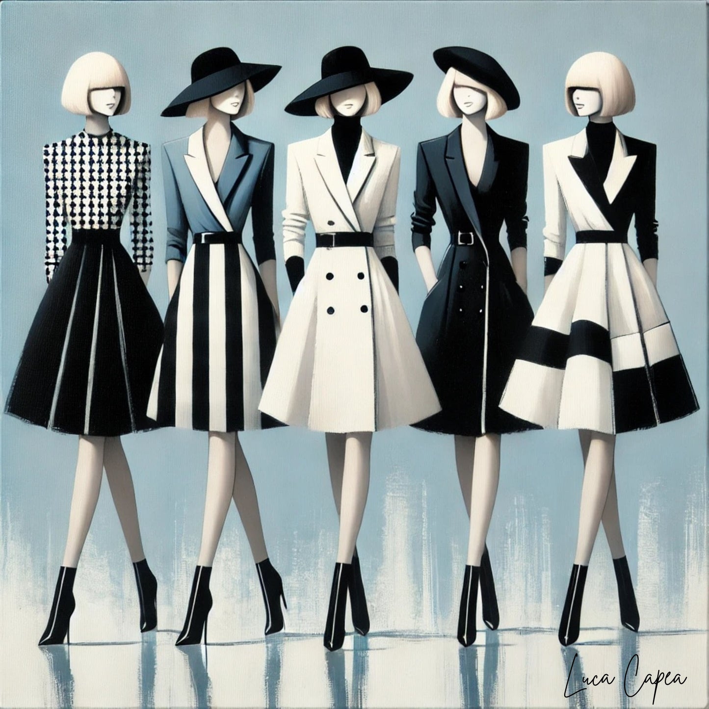 Timeless Elegance – by Luca Capea | Chic Fashion-Inspired Canvas Print | Limited Edition Art