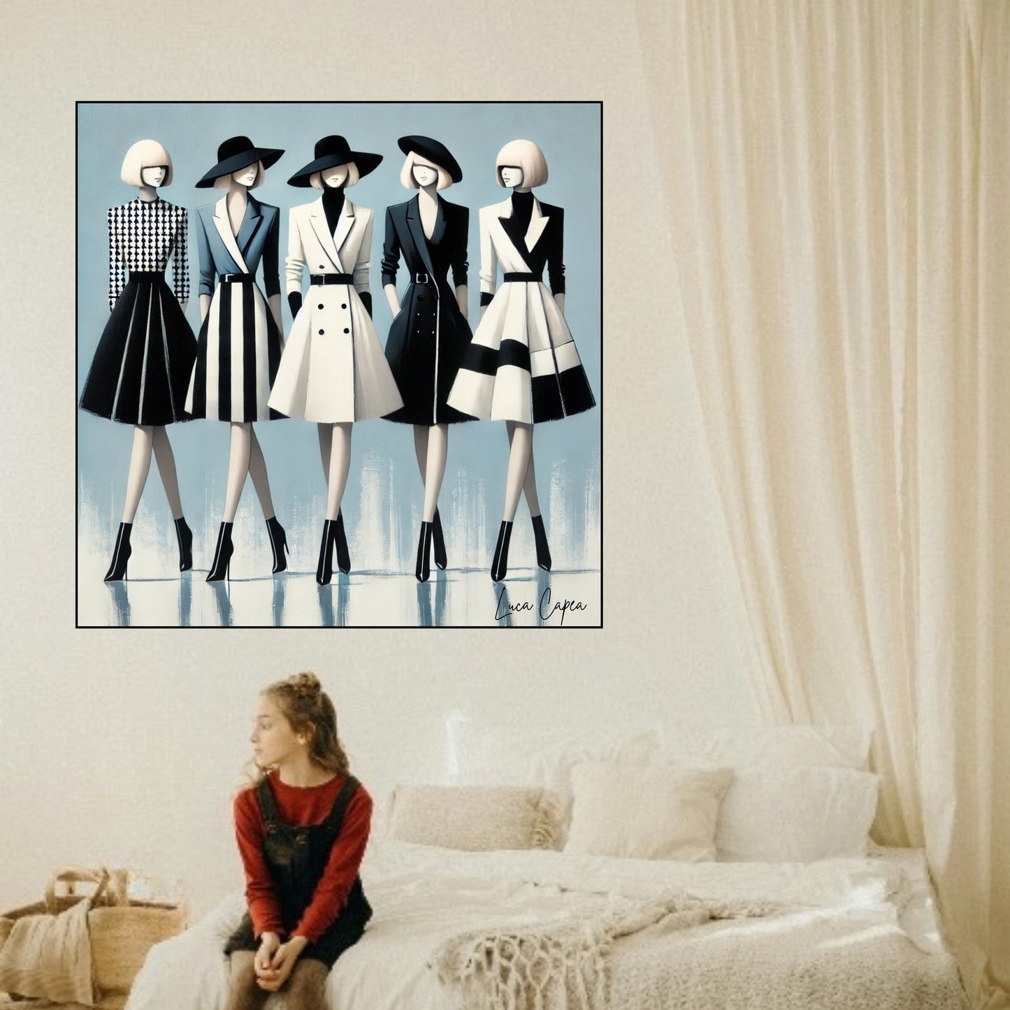 Timeless Elegance – by Luca Capea | Chic Fashion-Inspired Canvas Print | Limited Edition Art