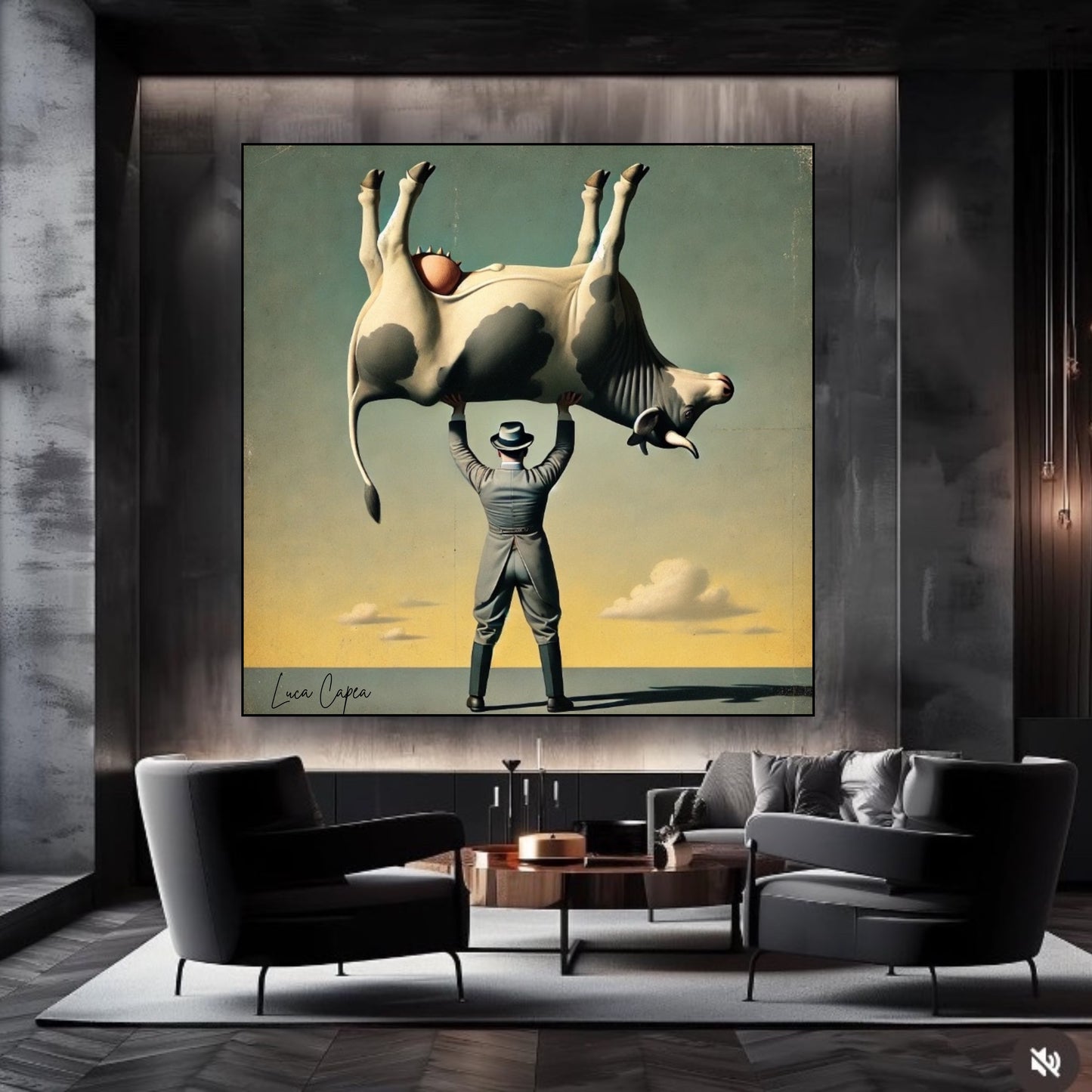 The Bluffer – by Luca Capea | Surrealist Concept Art | Whimsical & Playful Fine Art Print