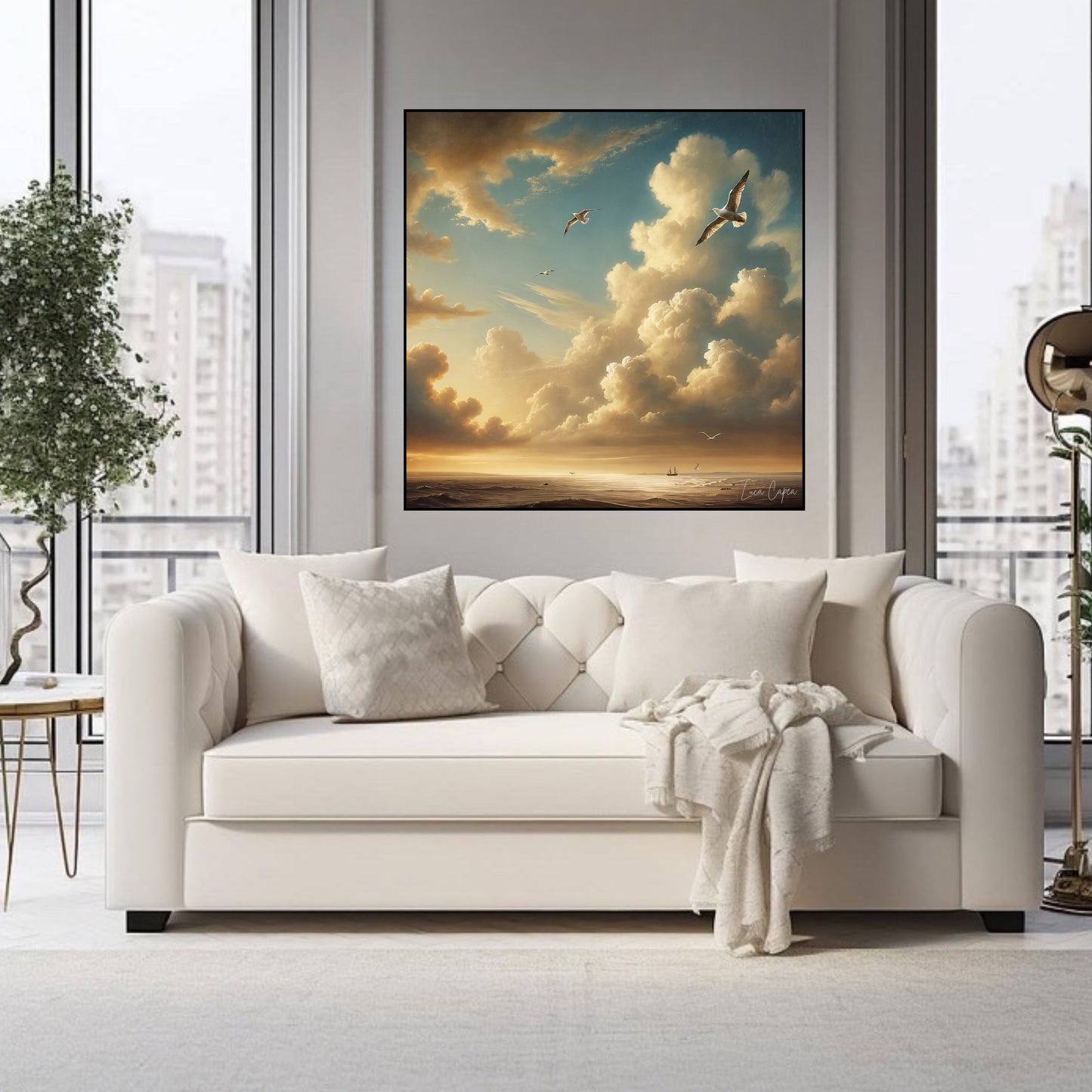 "The Clouds – by Luca Capea" | Serene Seascape with Majestic Sky | Luxury Fine Art Print"