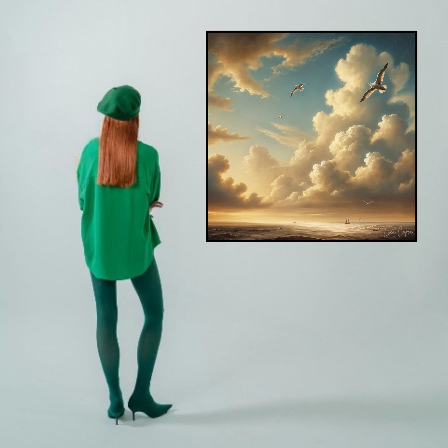 "The Clouds – by Luca Capea" | Serene Seascape with Majestic Sky | Luxury Fine Art Print"