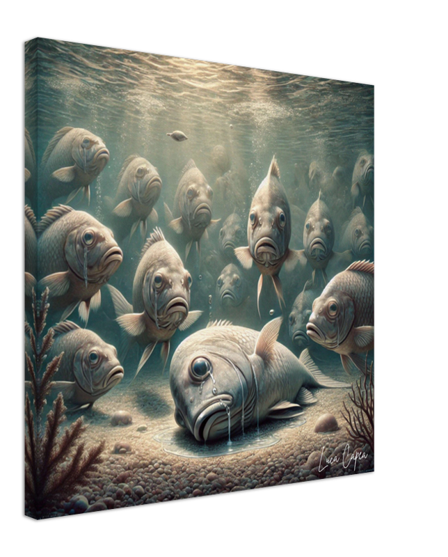 Hyper Surrealism Modern Wall Art "Funeral" by Luca Capea
