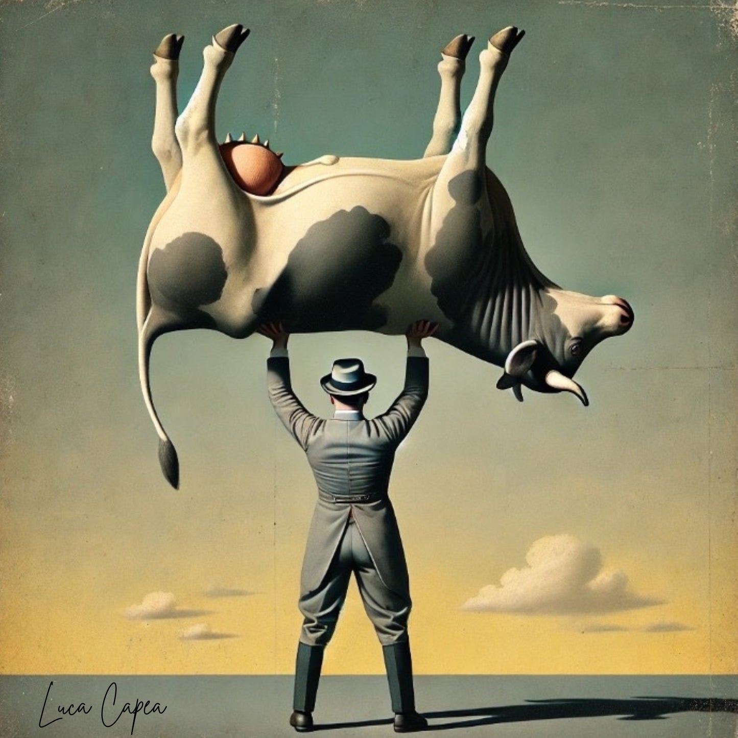 The Bluffer – by Luca Capea | Surrealist Concept Art | Whimsical & Playful Fine Art Print