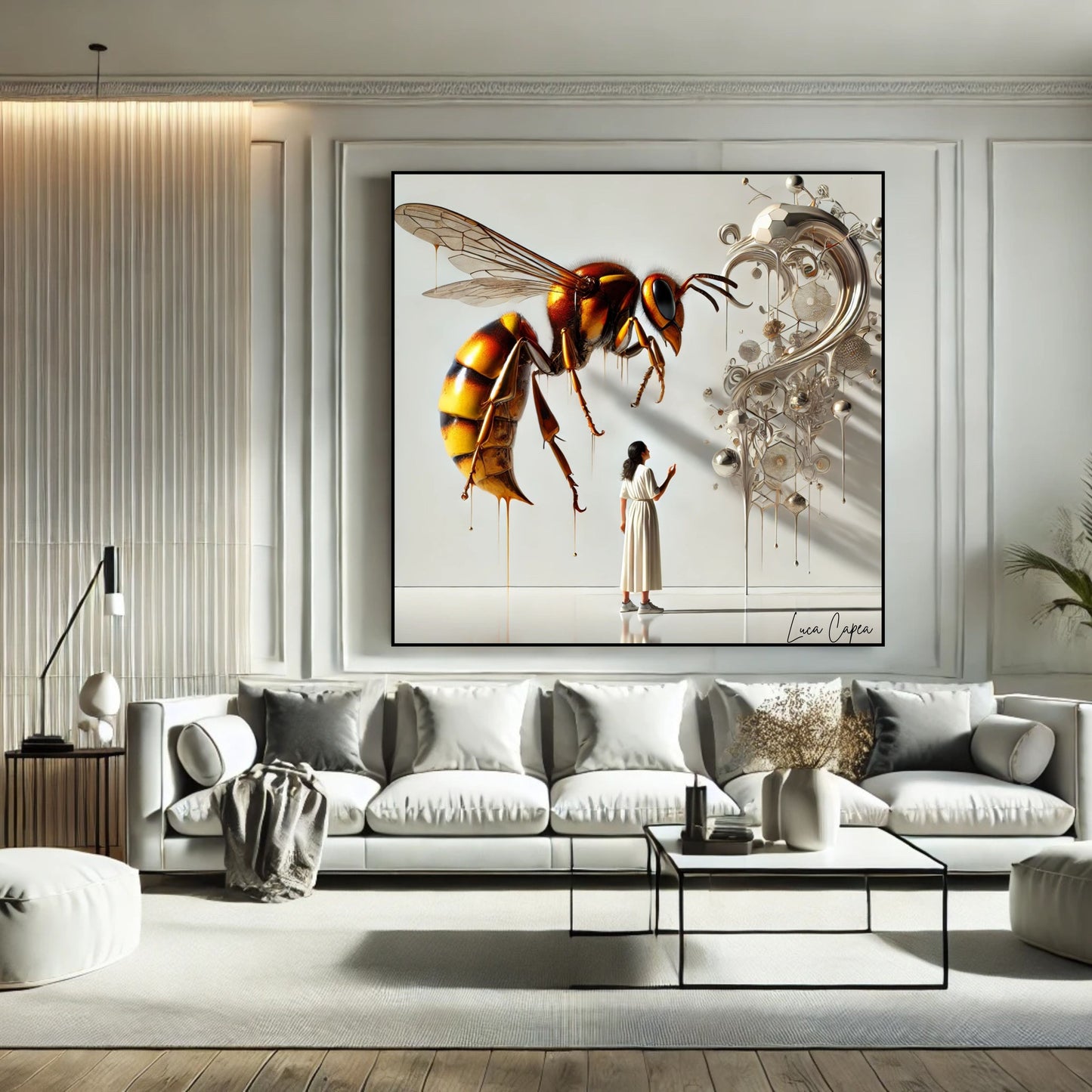"The Wasp – by Luca Capea | Hyper Surrealism Wall Art | Limited Edition Fine Art Print"