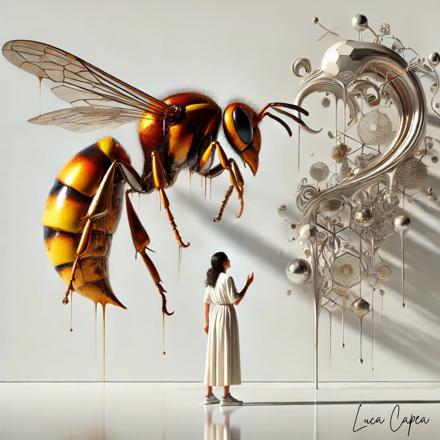 "The Wasp – by Luca Capea | Hyper Surrealism Wall Art | Limited Edition Fine Art Print"
