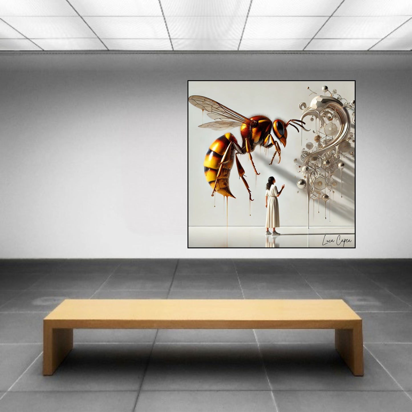 "The Wasp – by Luca Capea | Hyper Surrealism Wall Art | Limited Edition Fine Art Print"