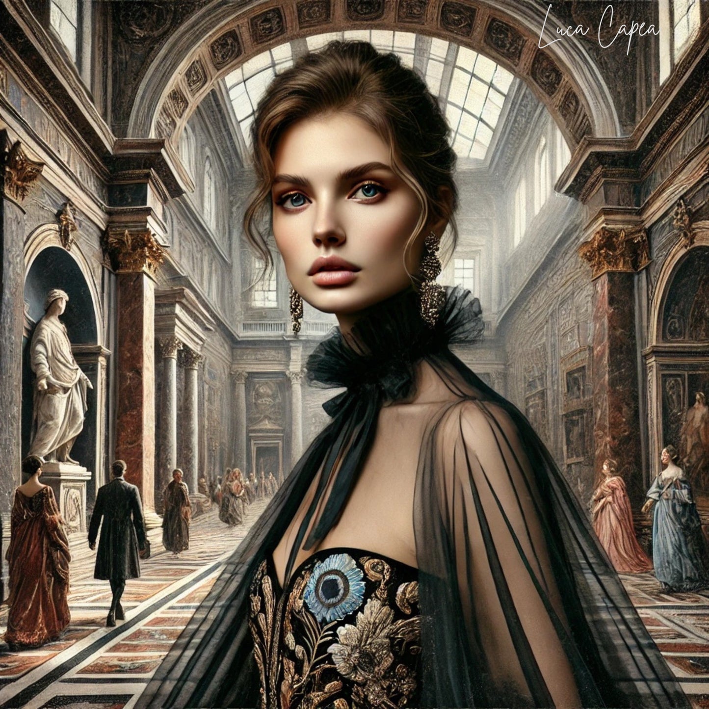 Timeless Elegance II– by Luca Capea | Fashion Fusion Art | Modern Beauty in Classic Setting