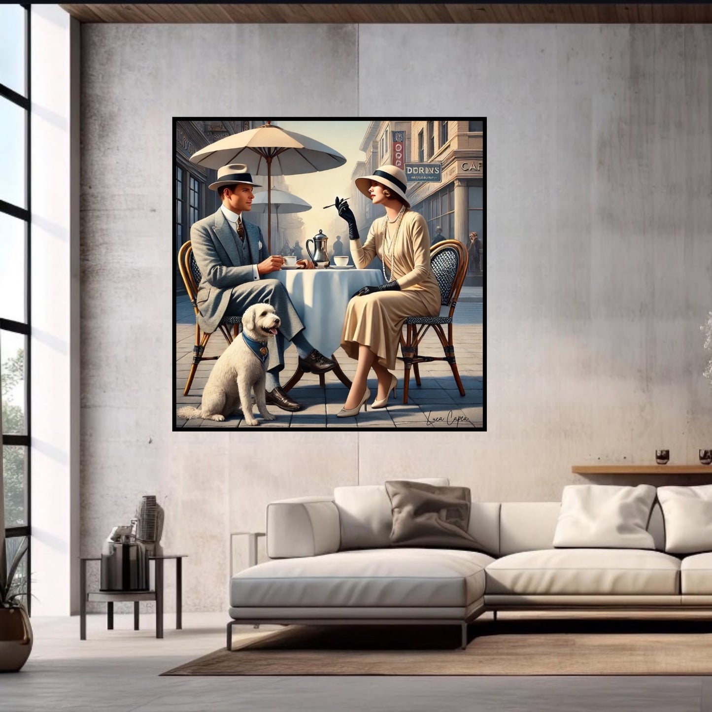 Café Society – by Luca Capea | 1920s New York Café Scene | Vintage Elegance Wall Art
