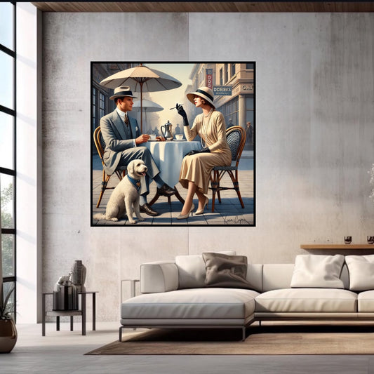 Café Society – by Luca Capea | 1920s New York Café Scene | Vintage Elegance Wall Art
