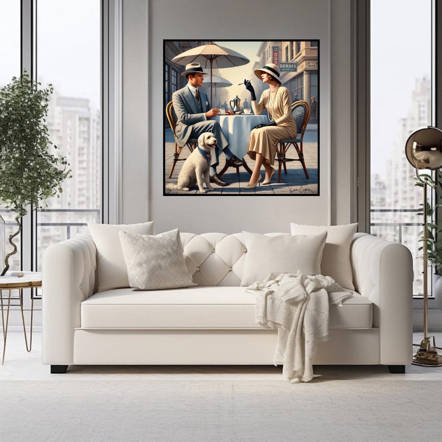 Café Society – by Luca Capea | 1920s New York Café Scene | Vintage Elegance Wall Art