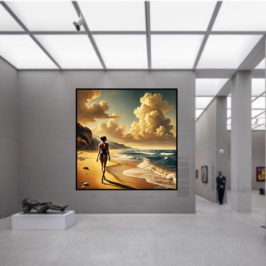 Beach Model – by Luca Capea | Timeless Coastal Beauty | Luxury Beach Art Print