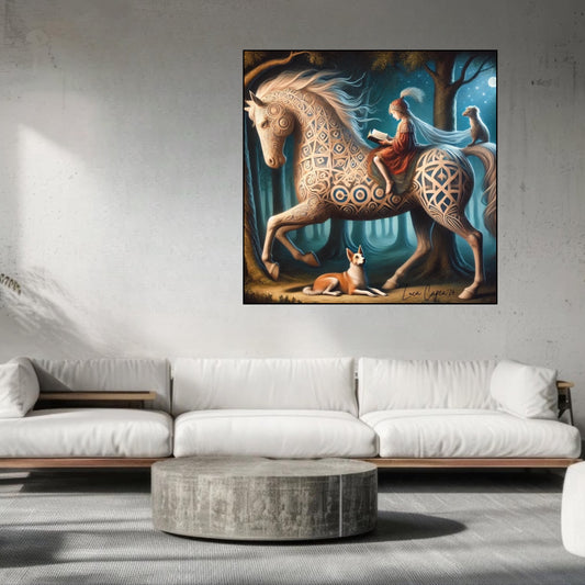 Celestial Journey – by Luca Capea | Fantasy Horse Art | Limited Edition Canvas Print