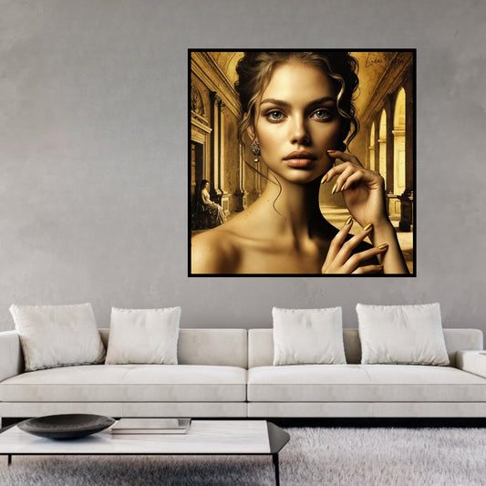 Golden Grace – by Luca Capea | Modern Beauty in Classic Setting | Luxury Fine Art Print