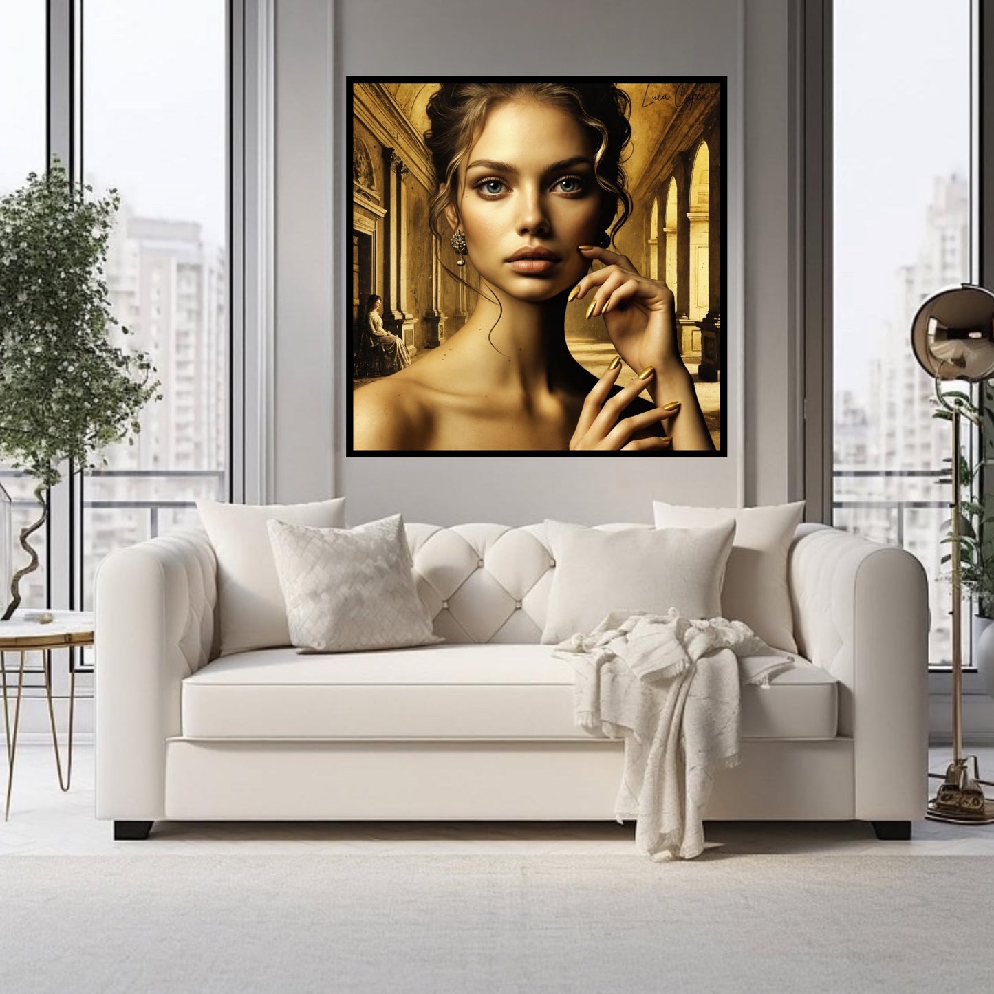 Golden Grace – by Luca Capea | Modern Beauty in Classic Setting | Luxury Fine Art Print