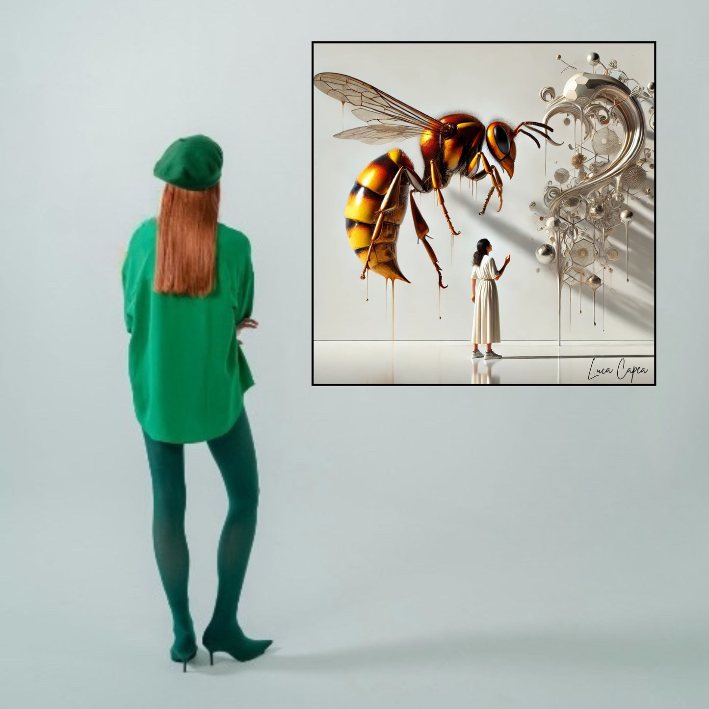 "The Wasp – by Luca Capea | Hyper Surrealism Wall Art | Limited Edition Fine Art Print"
