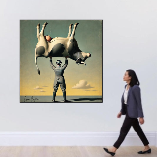The Bluffer – by Luca Capea | Surrealist Concept Art | Whimsical & Playful Fine Art Print