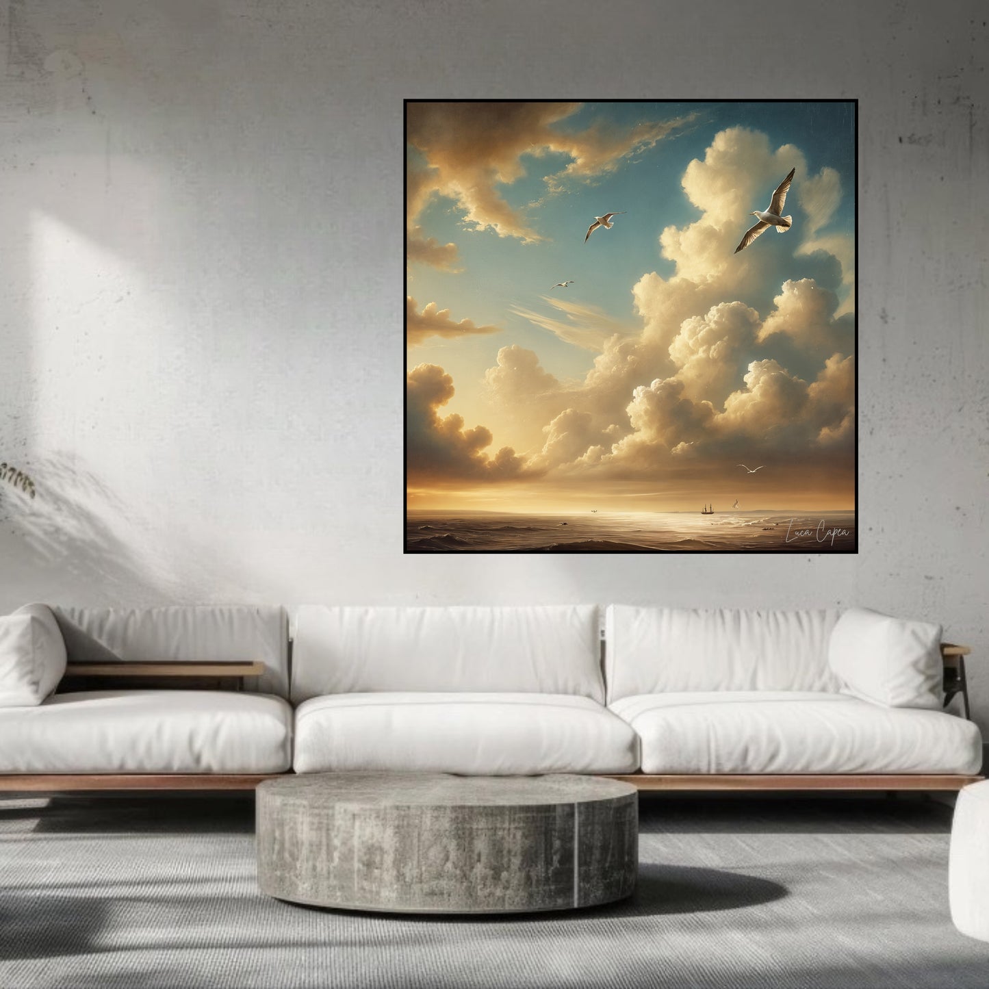 "The Clouds – by Luca Capea" | Serene Seascape with Majestic Sky | Luxury Fine Art Print"